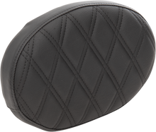 DRAG SPECIALTIES SEATS Oval Sissy Bar Pad - Double Diamond - Black Stitch - FL '99-'22 0822-0428