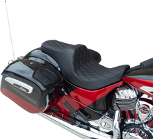 DRAG SPECIALTIES SEATS Predator III Seat - Forward Positioning - Double Diamond - Black Stitching - Indian '14-'22 0810-2270