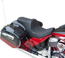 DRAG SPECIALTIES SEATS Predator III Seat - Forward Positioning - Double Diamond - Silver Stitching - Indian '14-'22 0810-2271