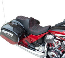 DRAG SPECIALTIES SEATS Predator III Seat - Forward Positioning - Double Diamond - Red Stitching - Indian '14-'22 0810-2272