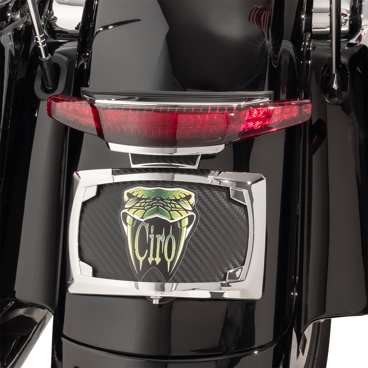 CIRO Taillight/License Plate Mount - Chrome 40073
