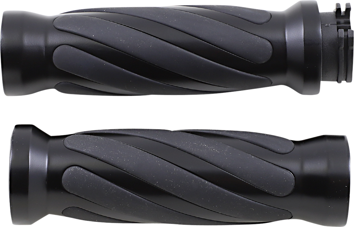 DRAG SPECIALTIES Twisted Grips - Matte Black 17-0543MBD