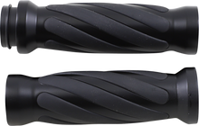 DRAG SPECIALTIES Twisted Grips - TBW - Matte Black 17-0543MBT