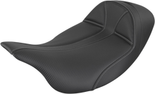 SADDLEMEN Dominator Solo Seat - Extended Reach - w/o Backrest - Black w/ Gray Stitching - FL '08-'24 808-07B-0042EXT
