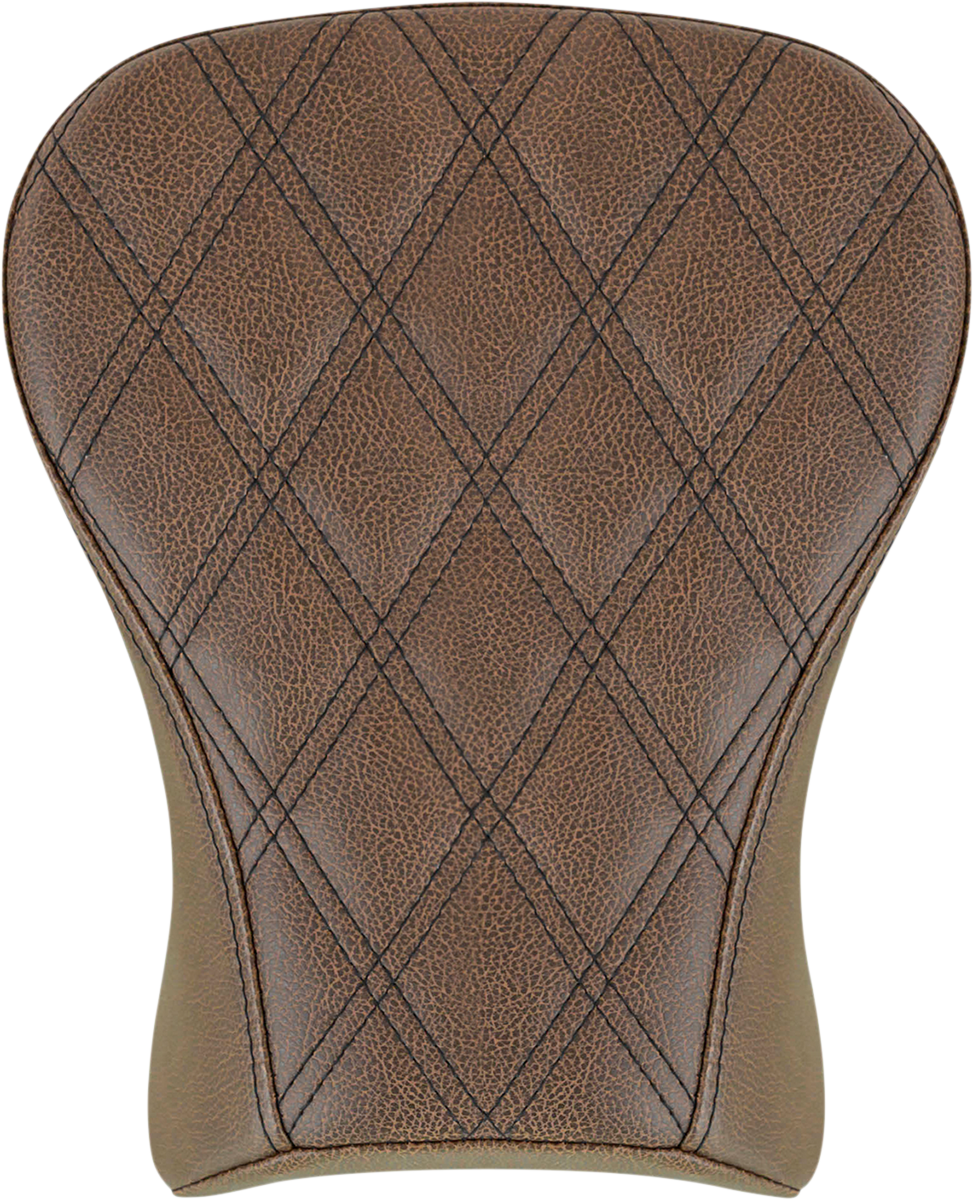 SADDLEMEN Renegade Pillion Pad - Touring - Lattice Stitched - Brown - FLSB/FXLR '18-'24 818-29-012BLS