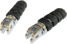 DRAG SPECIALTIES FML Soft-Ride Foot Pegs - Driver - Chrome/Black - Softail P17-0343ISC