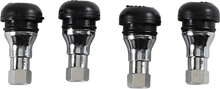 MOOSE OFFROAD Valve Stem - Push-In - Chrome/Black TR412C-B4