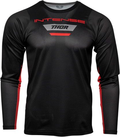 THOR Intense MTB Long-Sleeve Jersey - Black/Heather Gray - Small 5120-0063