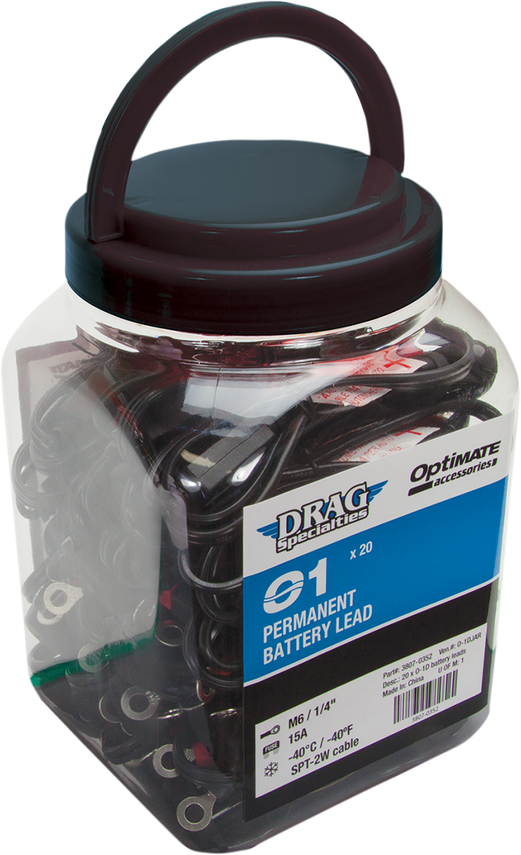 TECMATE Drag Specialties Permanent Battery Lead O-01 - Six Jars of 20 O1DJARX6