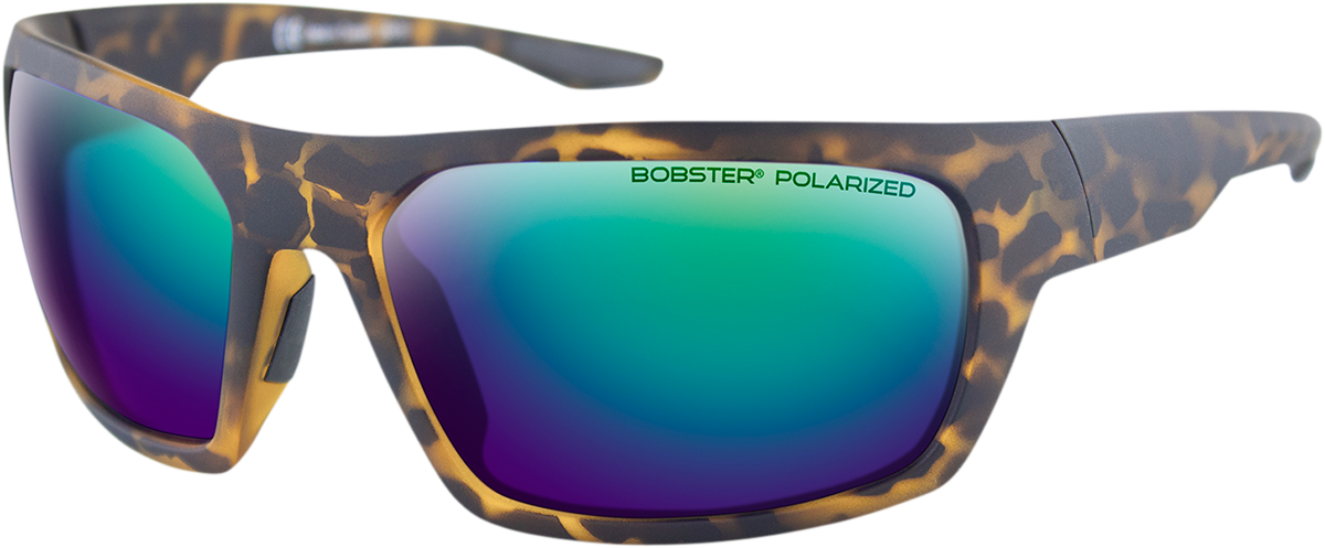 BOBSTER Trout Sunglasses - Matte Brown Tortoise - Brown Polarized Green Revo Mirror Lens BTRT001P