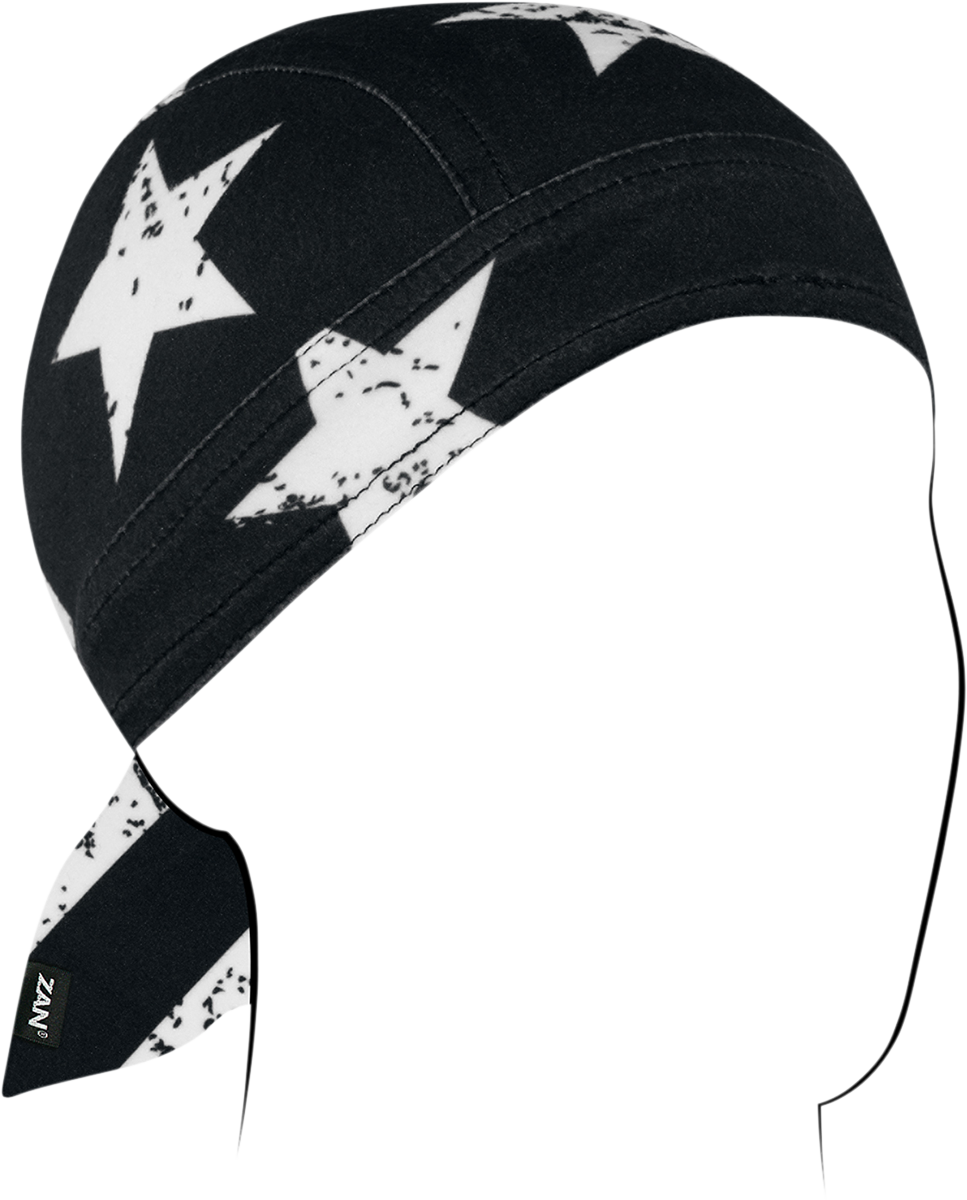 ZAN HEADGEAR Flydanna® SportFlex® - Black & White Flag ZL091