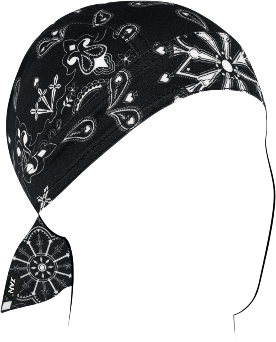 ZAN HEADGEAR Flydanna® SportFlex® - Black Paisley ZL101