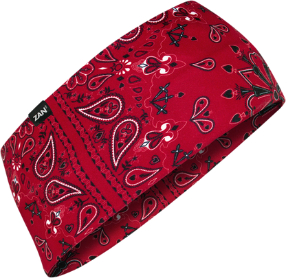 ZAN HEADGEAR SportFlex® Headband - Red Paisley HBL106