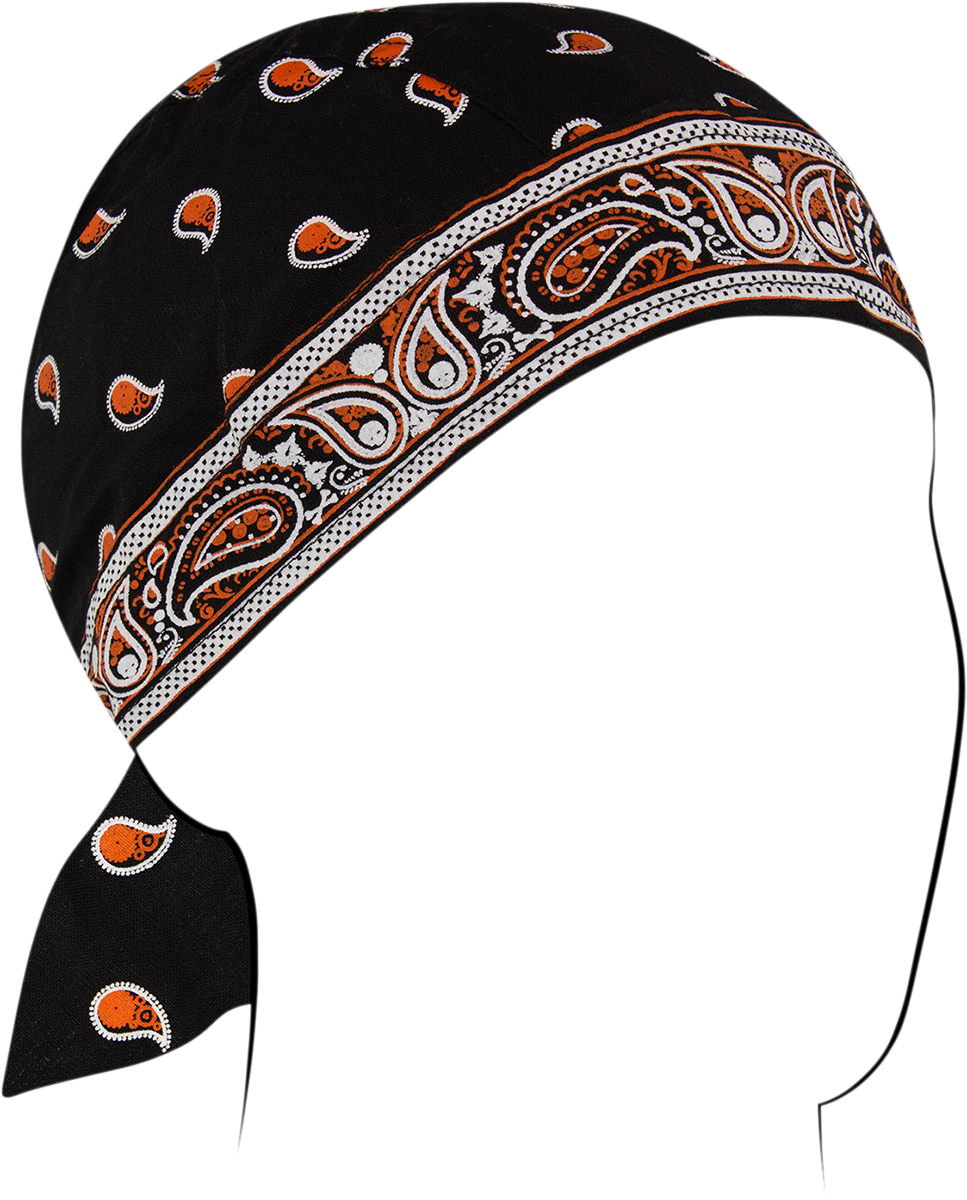 ZAN HEADGEAR Flydanna® - Classic Bandana - Orange/Black Z197