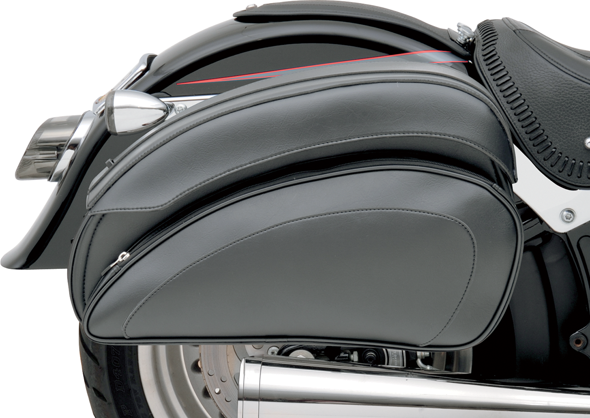 SADDLEMEN Deluxe Throwover Saddlebag - Black EX000522