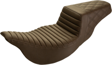 SADDLEMEN Step-Up Seat - Extended Reach - Front Tuck-n-Roll/Rear Lattice Stitch - Brown - FL '08-'24 808-07B-176BREX