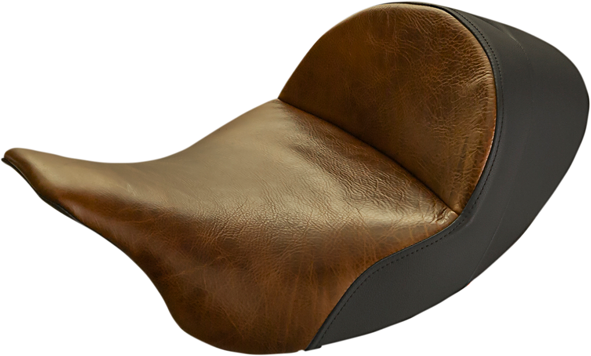 SADDLEMEN Seat - Lariat Solo - Low - Distressed Brown - FL '08-'24 808-07B-0041L
