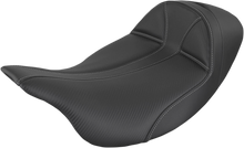 SADDLEMEN Dominator Seat - Low - Solo - Black w/ Gray Stitching - FL '08-'24 808-07B-0042L