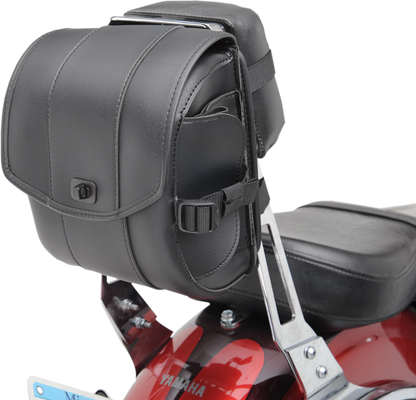 SADDLEMEN Sissy Bar Bag - Deluxe - Black 3503-0064