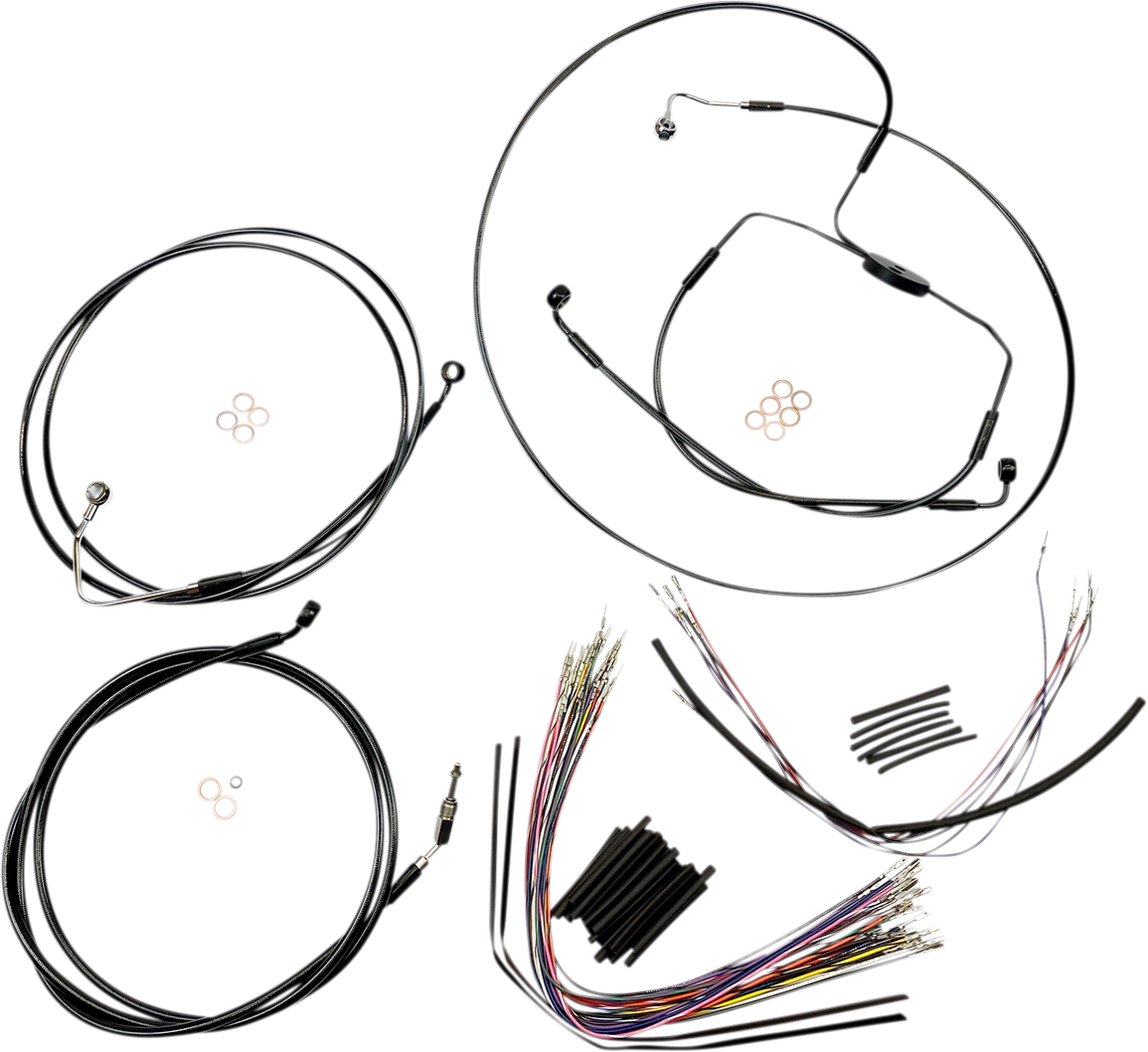 MAGNUM SHIELDING XR Handlebar Installation Kit - 15"-17" Ape Hangers - '08-'12 SE - Black 486002