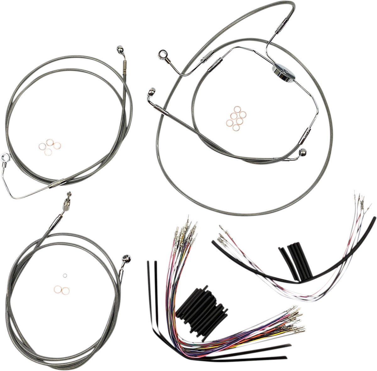 MAGNUM SHIELDING XR Handlebar Installation Kit - 15"-17" Ape Hangers - '08-'12 SE - Stainless Steel 589002