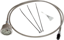 FEULING PARTS Remote Oil Pressure Gauge/Line Kit - Stainless/Chrome - M8 9044
