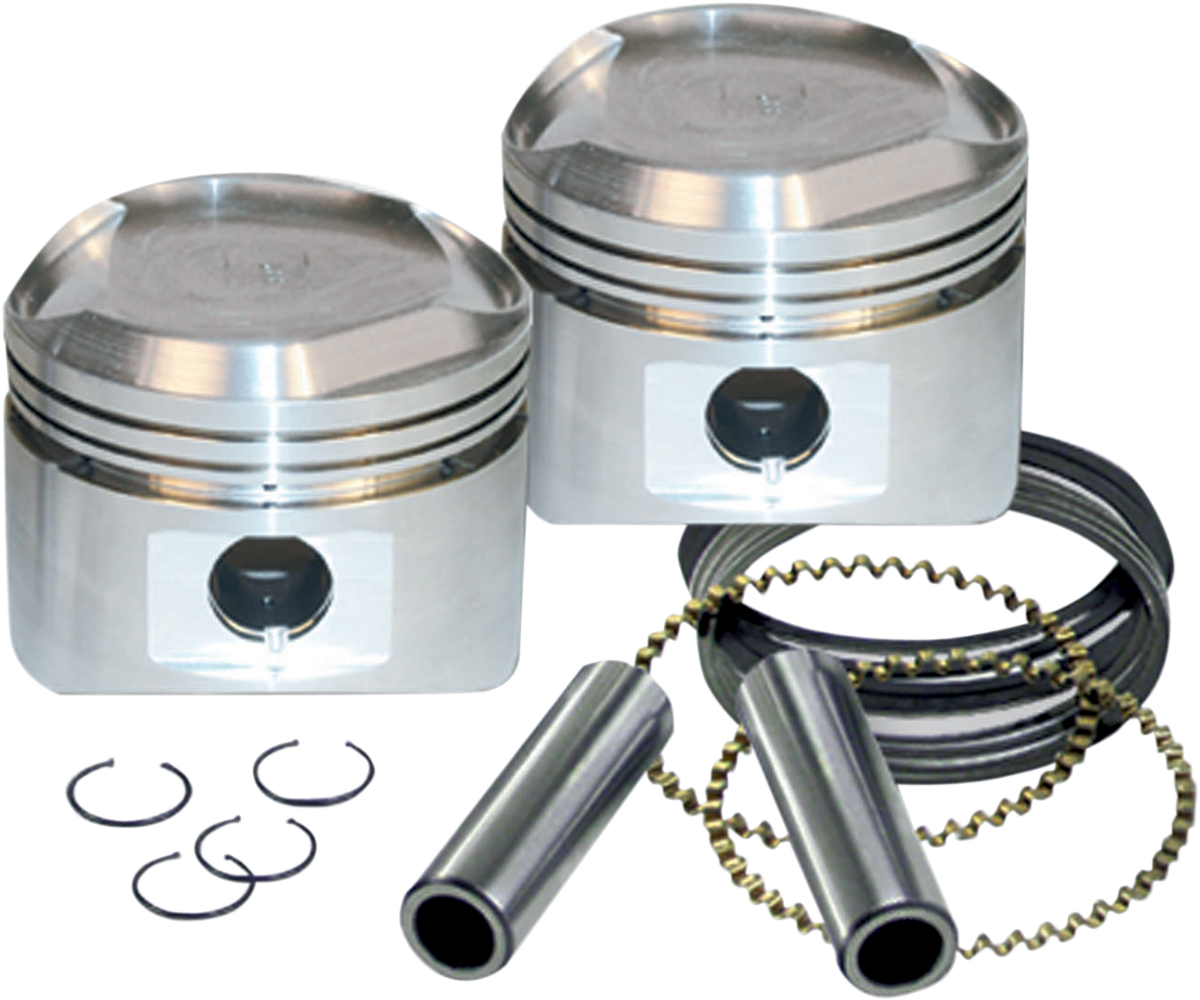 S&S CYCLE Piston Kit - For 89" Stroker Kits & Super Stock® Heads - 3.500" - Standard 92-2046