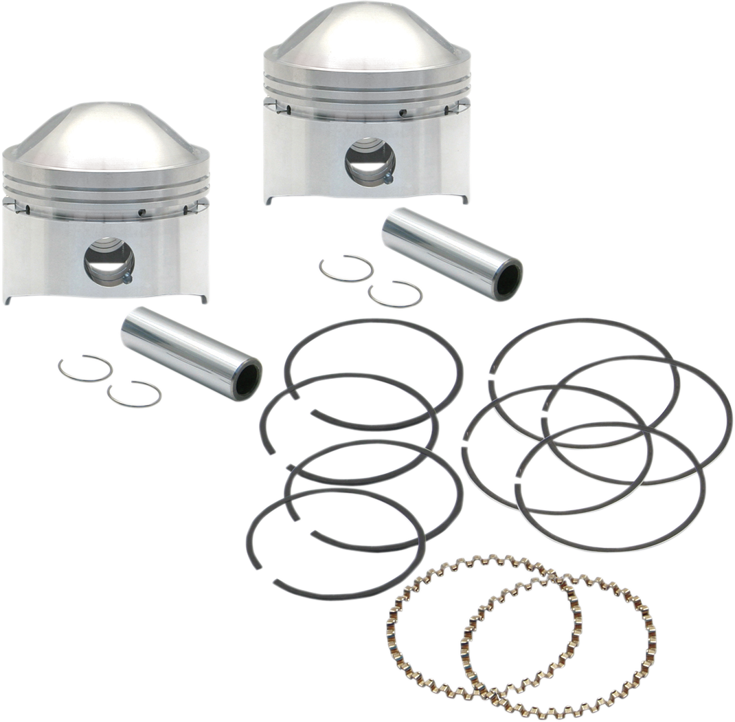 S&S CYCLE Piston Kit - Low Compression - 80" Stock Motor - +.030 106-5514