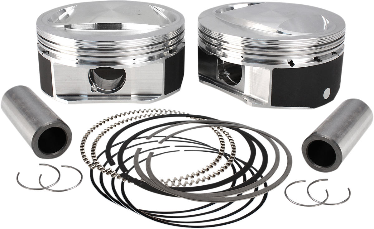S&S CYCLE High Compression Piston Kit - Standard - 110" Twin Cam CVO Motor 920-0114