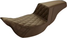 SADDLEMEN Step-Up Seat - Extended Reach - Front Lattice Stitch - Brown - FL '08-'24 808-07B-172BREX