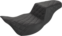 SADDLEMEN Step-Up Seat - Extended Reach - Full Lattice Stitch - Black - FL '08-'24 808-07B-175E