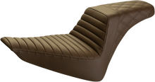 SADDLEMEN Step-Up Seat - Front Tuck-n-Roll/Rear Lattice Stitch - Brown 812-26-176BR