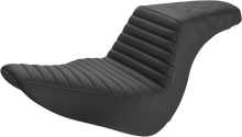 SADDLEMEN Step-Up Seat - Front Tuck-n-Roll/Rear Lattice Stitch - Black 818-29-176