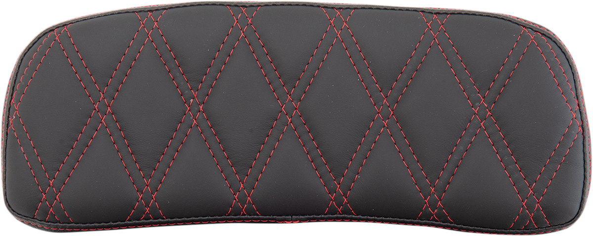 DRAG SPECIALTIES SEATS Chopped Tour-Pak Pad - Double Diamond - Black/Red 0822-0434