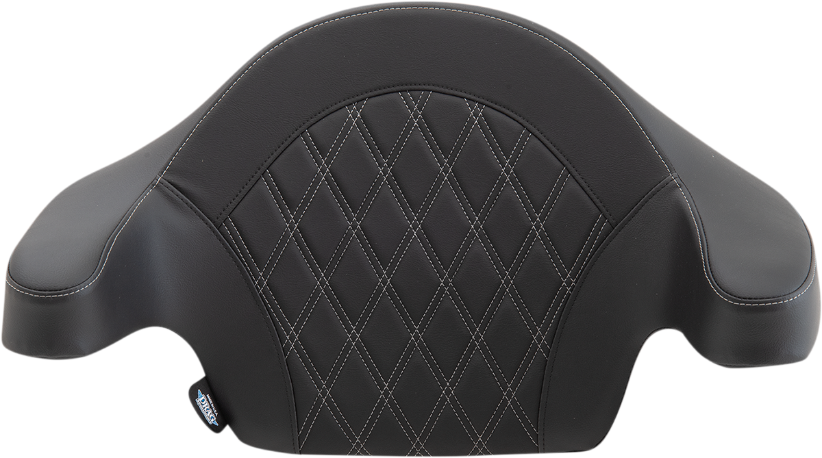 DRAG SPECIALTIES SEATS King-Pak Pad - Double Diamond - Silver Thread 0822-0438