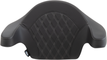 DRAG SPECIALTIES SEATS King-Pak Pad - Double Diamond - Silver Thread 0822-0438