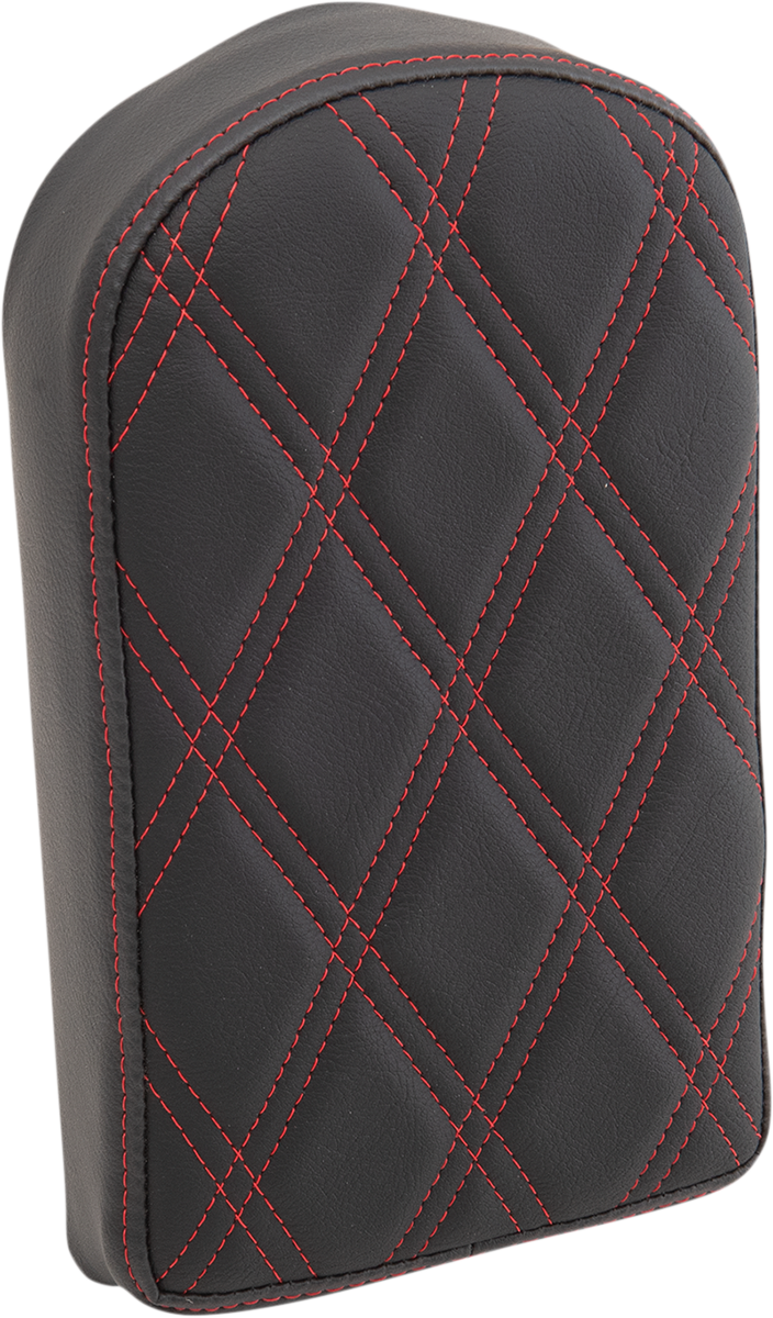 DRAG SPECIALTIES SEATS Sissy Bar Pad - Double Diamond - Red - Tall 0822-0442