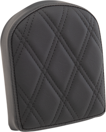 DRAG SPECIALTIES SEATS Sissy Bar Pad - Double Diamond - Black - Short 0822-0443