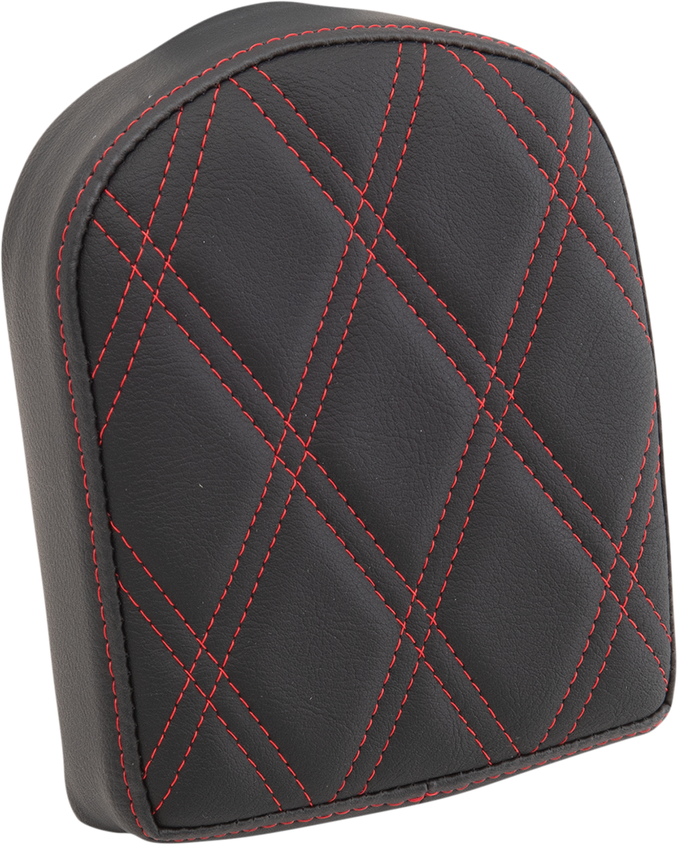 DRAG SPECIALTIES SEATS Sissy Bar Pad - Double Diamond - Red - Short 0822-0445