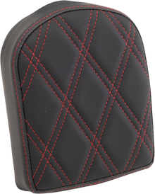 DRAG SPECIALTIES SEATS Sissy Bar Pad - Double Diamond - Red - Short 0822-0445