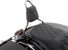DRAG SPECIALTIES SEATS Tapered Backrest Pad - Double Diamond - Black Stitch 0822-0449