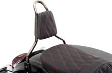DRAG SPECIALTIES SEATS Tapered Backrest Pad - Double Diamond - Red Stitch 0822-0451