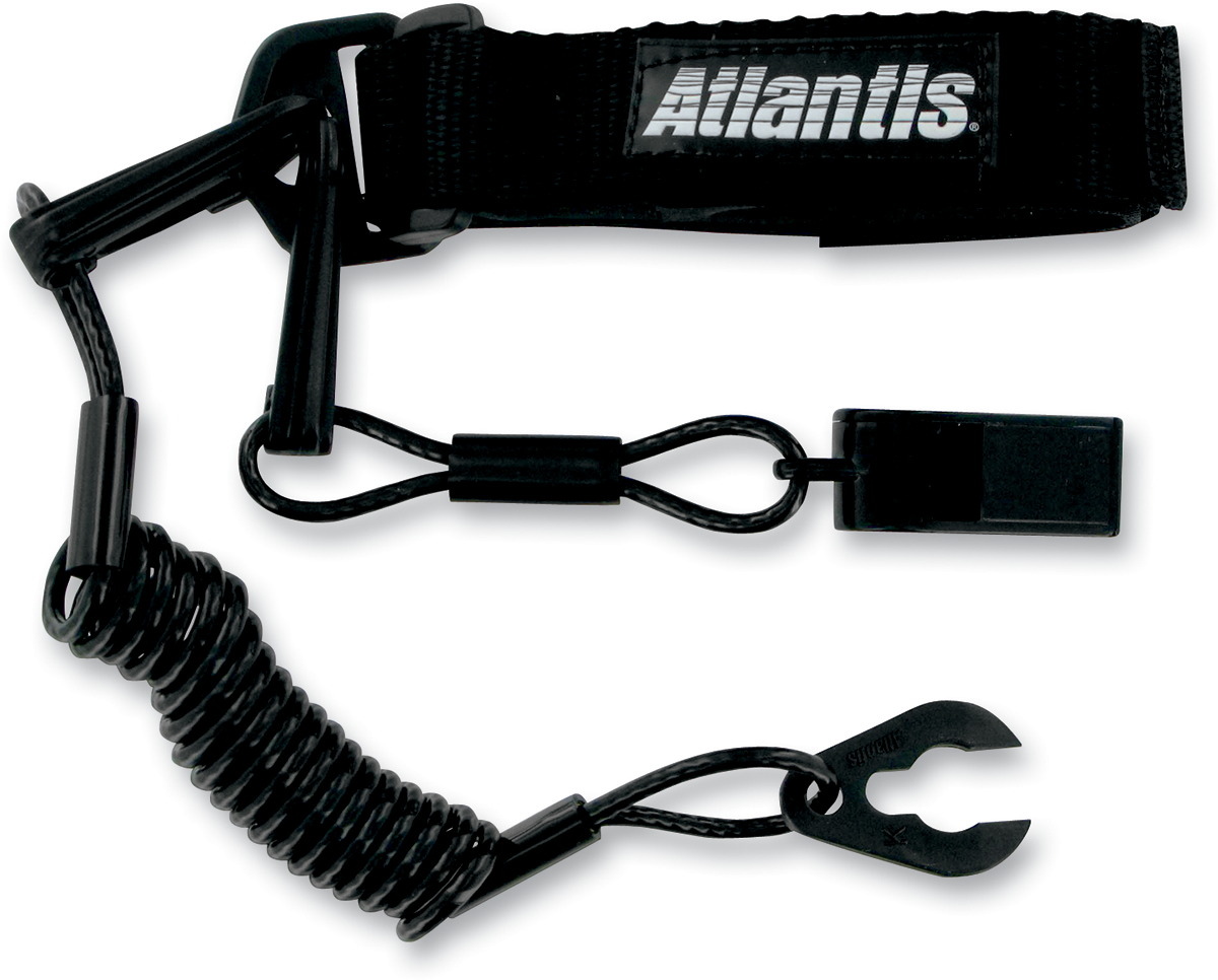 ATLANTIS Lanyard with Whistle - Kawasaki/Polaris/Wet Jet - Black A2109PFW