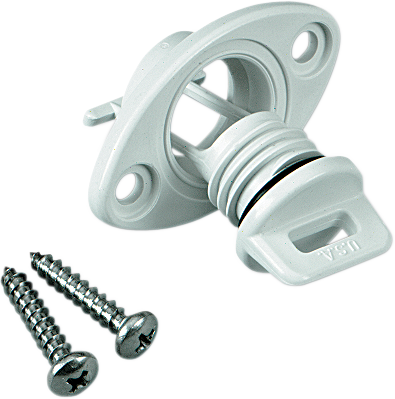 ATLANTIS Drain Plug - Bilge - Floating - White - '95-'02 Sea Doo/Polaris A2266