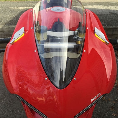 New Rage Cycles (NRC) Mirror Block Off Turn Signals for the Ducati Panigale 1299  1199R  and 959