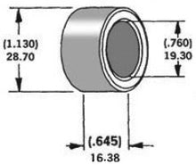 Axle Spacer Zinc 41594 73 3/4"X0.645"