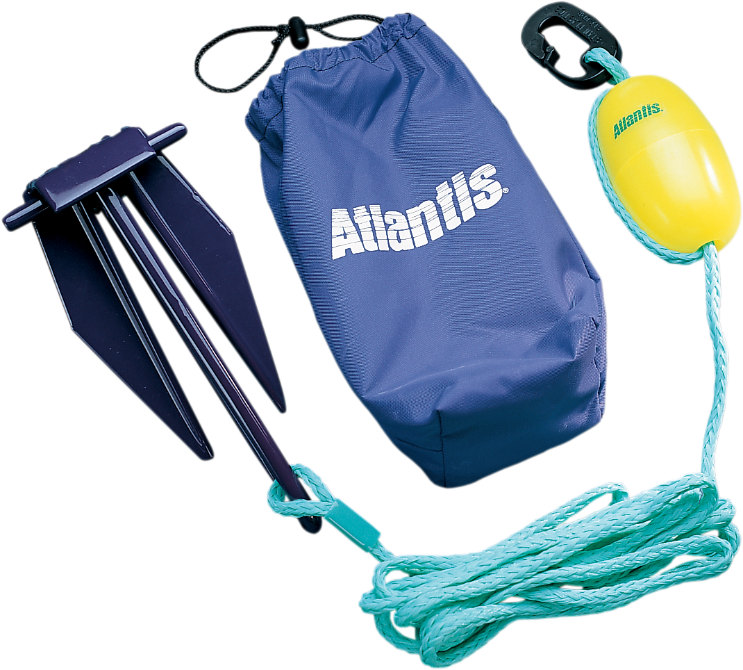 ATLANTIS Anchor with Bag/Rope/Float - PWC - Blue/Yellow - 2-1/2 lb A2382
