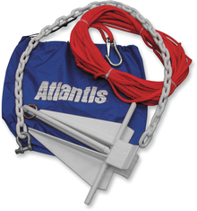 ATLANTIS Anchor with Bag/Rope/Chain - Jet Boat - Gray/Red - 6-1/2 lb A2388BL