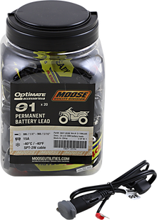 MOOSE OFFROAD Battery Lead - O1 - SAE/12V - Permanent - 20 Pack O-01NM JAR