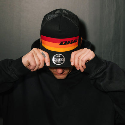 Sunday Stripe 2fifty Trucker Black Snapback Hat
